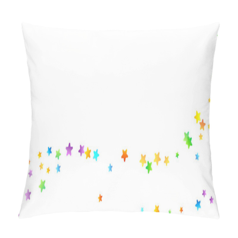 Personality  Rainbow Festive Confetti. Carnival Star Falling. Pillow Covers