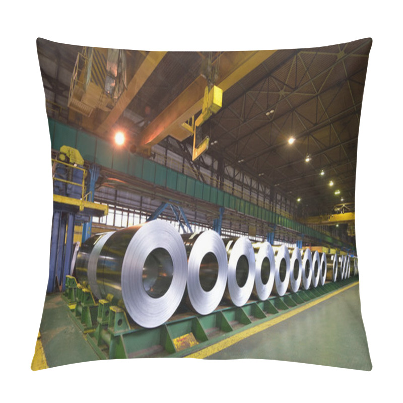 Personality  Rolls Of Steel Sheet Inside Of Plant, Cold Rolled Steel Coils Pillow Covers