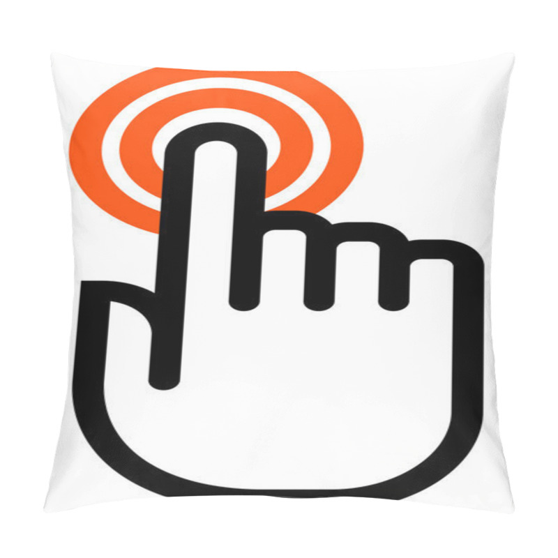 Personality  Hand Touch Outline Icon Pillow Covers