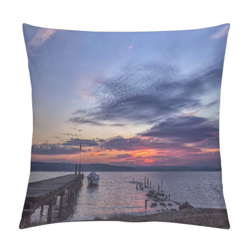 Personality  Sunset On A Lake Pillow Covers