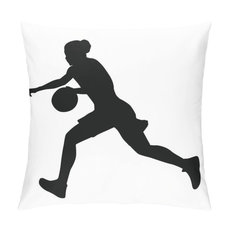 Personality  Basketball Player, Woman, Girl, Running With Ball Pillow Covers