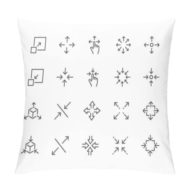 Personality  Line Scaling Icons Pillow Covers