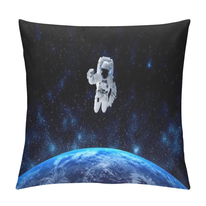 Personality  Astronaut Spaceman Do Spacewalk While Working For Spaceflight Mission Pillow Covers