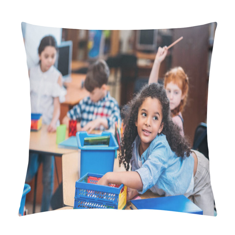 Personality  Kids In School Library Pillow Covers