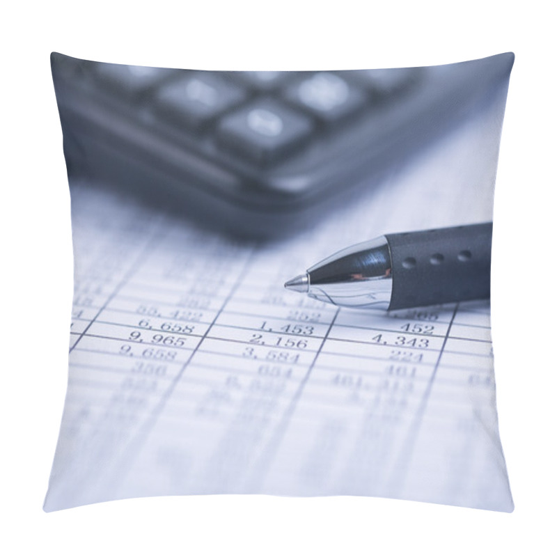 Personality  Calculator And Pen On Sheet Pillow Covers