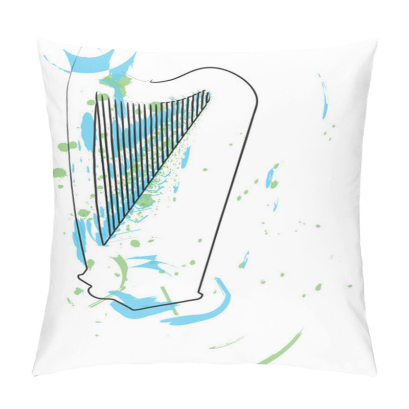 Personality  Abstract Harp Illustration Pillow Covers