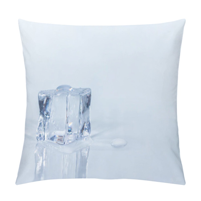 Personality  One Ice Cubes On White Background. Pillow Covers