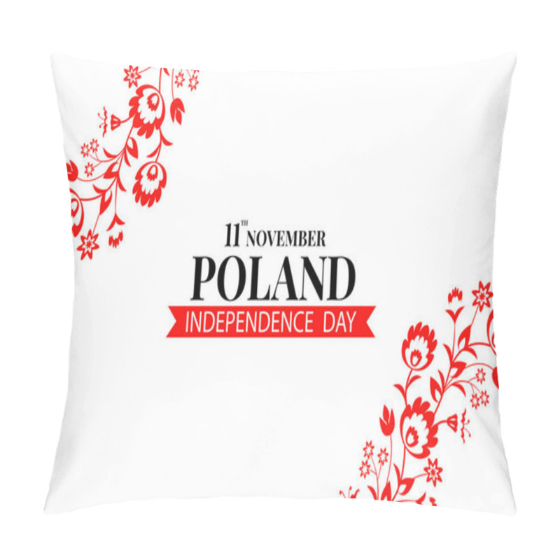 Personality  Vector Illustration Of  Poland  Independence Day. National Pattern Pillow Covers