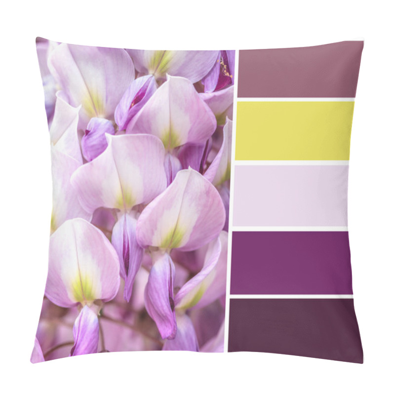 Personality  Beautiful Blue Wistaria  With Complimentary Swatches. Pillow Covers