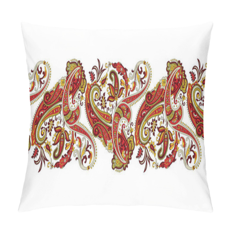 Personality  Seamless Traditional Asian Paisley Border Design Pillow Covers