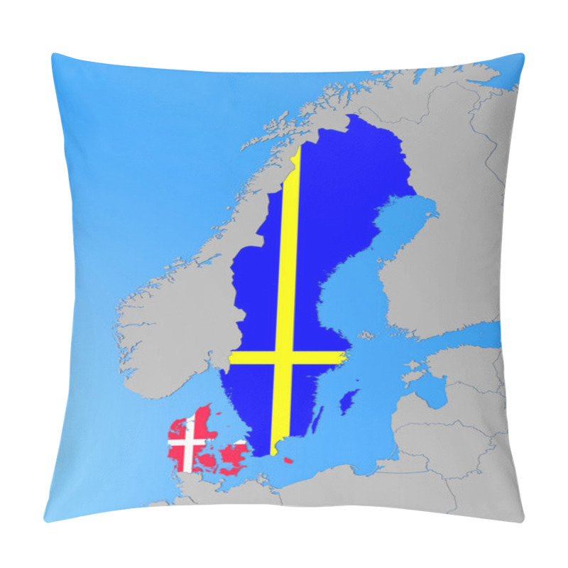 Personality  3D North Europe Map Pillow Covers