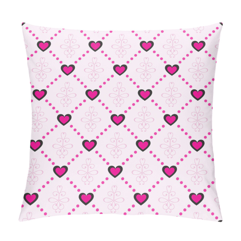 Personality  Pink Hearts Seamless Pattern Pillow Covers