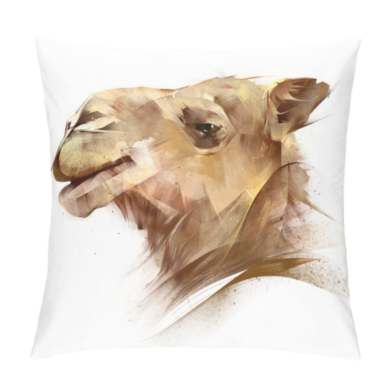 Personality  Painted Portrait Of An Animal Camel On The Side Pillow Covers