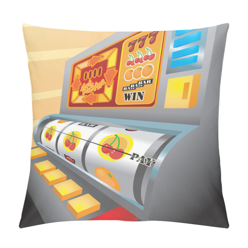 Personality  Slot Machine Illustration Pillow Covers