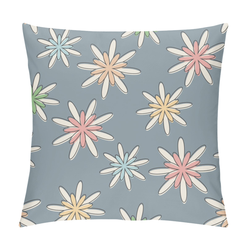 Personality  Retro Seamless Flower Background Pastel Pillow Covers