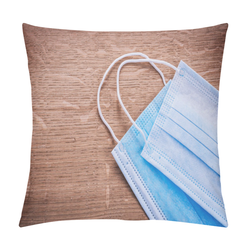 Personality  Two Blue Surgical Masks Pillow Covers