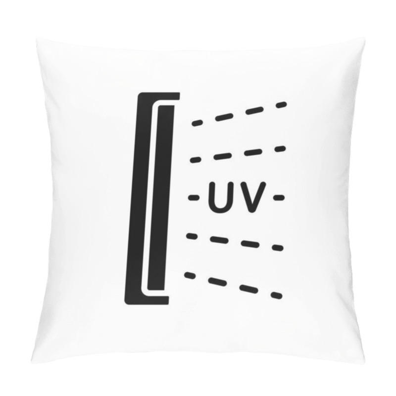 Personality  Silhouette Bactericidal UV Lamp. Outline Icon Of Disinfection Light. Black Illustration Of Medical Device For Home, Clinic, Hospital. Flat Isolated Vector On White Background. Pandemic Prevention Pillow Covers