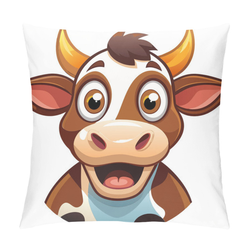 Personality  Cow Head Vector Kids Svg Printable Design Pillow Covers