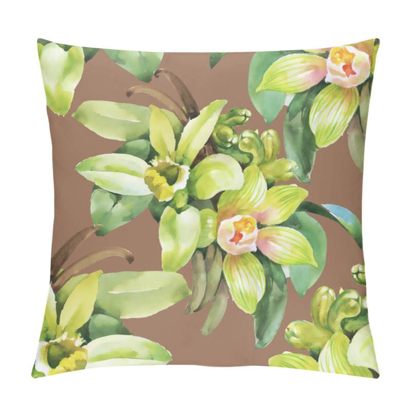 Personality  Floral Background With Orchid Flowers Pillow Covers