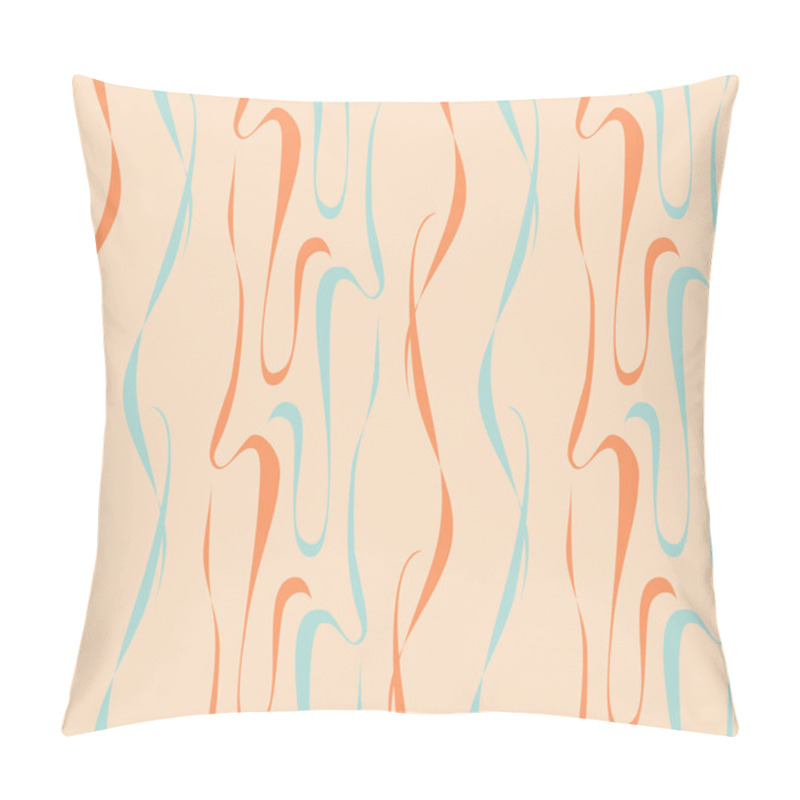 Personality  Peach Pattern With Waves And Curls Pillow Covers