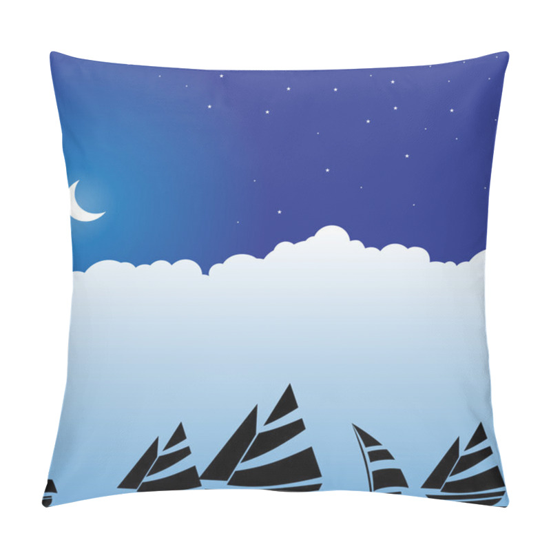 Personality  Night Sky Scene - Boats Pillow Covers