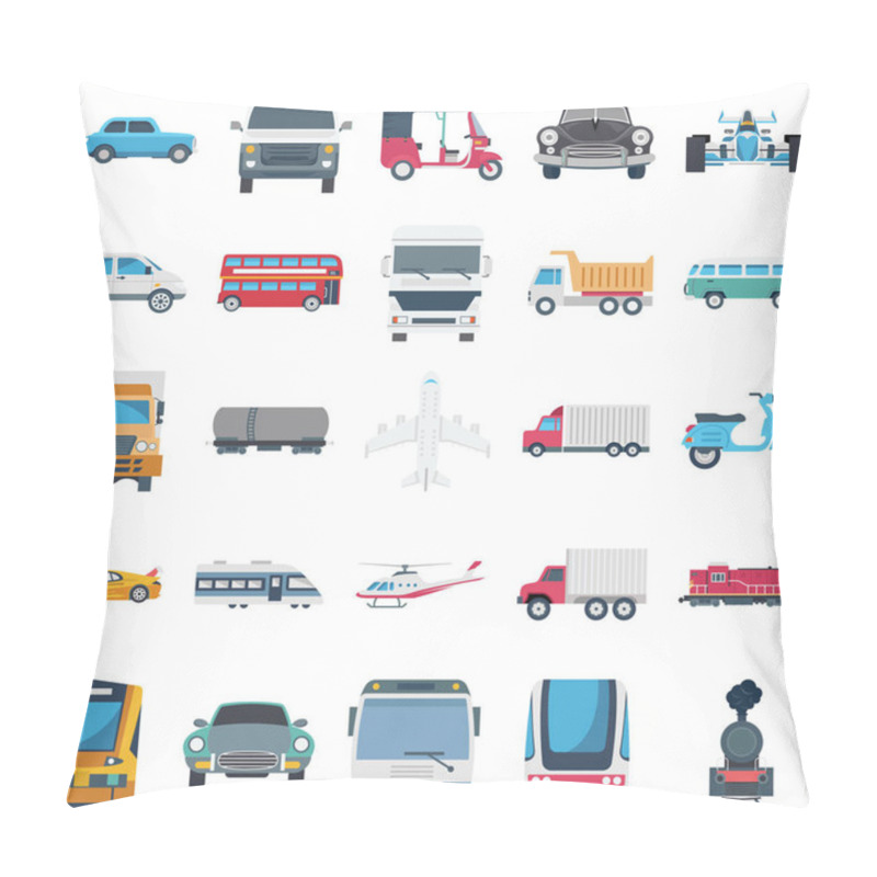 Personality  We Are Offering You A Set Of Transport Illustration Icons, Very Useful For Your Transport And Travel Project. Pillow Covers