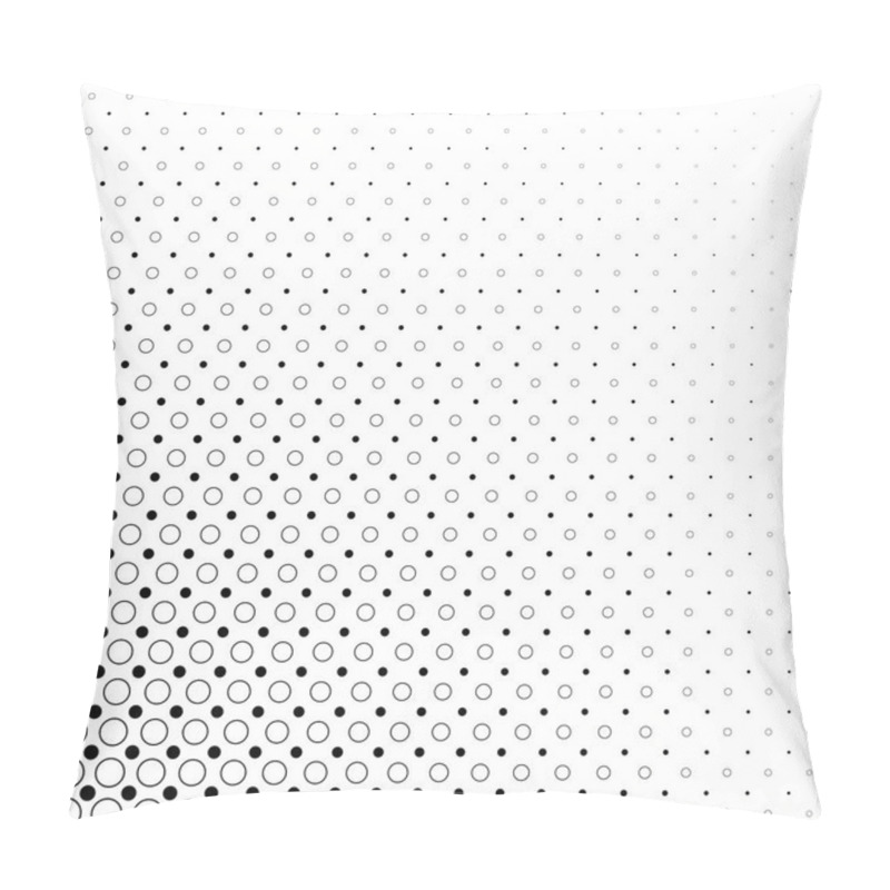 Personality  Monochrome Abstract Circle Pattern Background - Black And White Geometrical Vector Graphic From Dots And Circles Pillow Covers