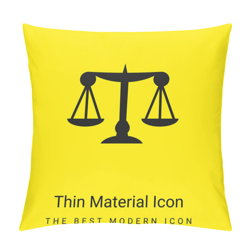 Personality  Balance Minimal Bright Yellow Material Icon Pillow Covers