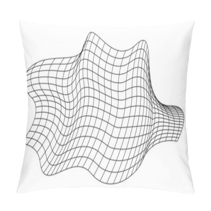 Personality  Net Flying Waving. Texture Wave Textile. Fabric Square Cells Of Sea Wind. Vector Illustration Rolling Hills. Flag Windy Stream Flow. Network Structure Surface Checkered Background Sport Lines Border. Pillow Covers