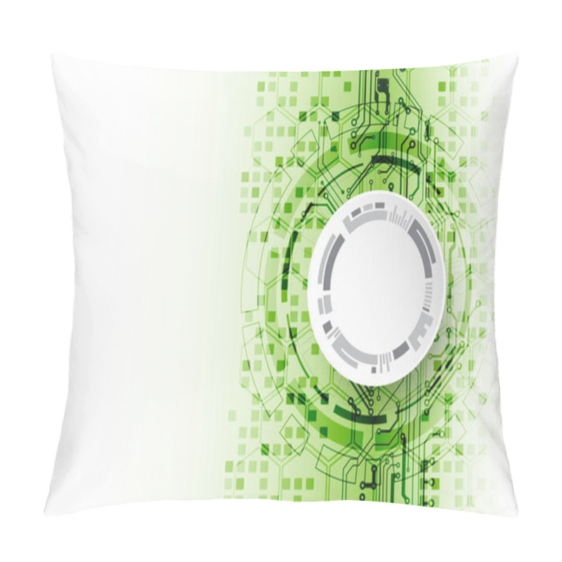 Personality  Vector Illustration, Hi-tech Digital Technology And Engineering Theme Pillow Covers