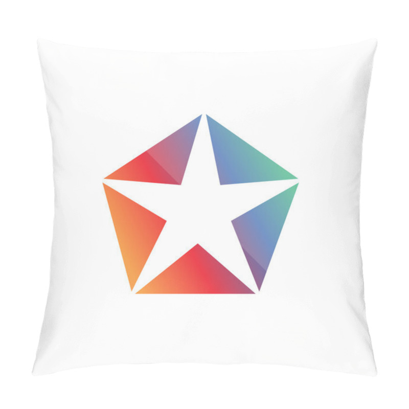 Personality  Geometric Star Logo Design Template Pillow Covers