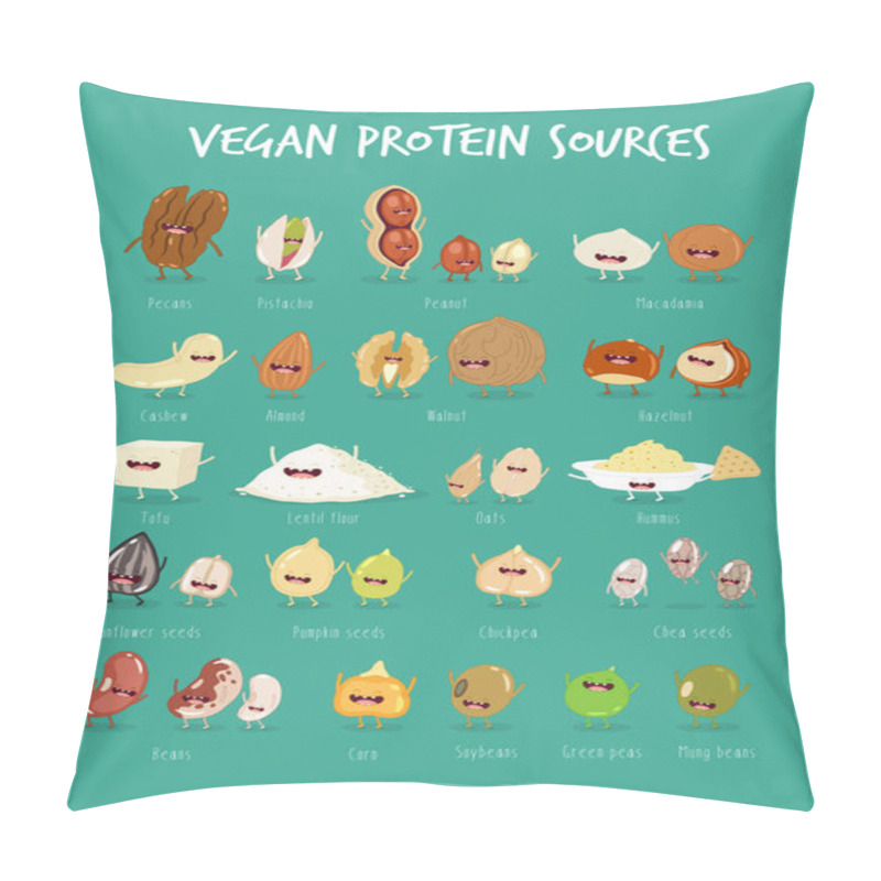 Personality  Cartoon Characters Of Vegan Protein  Pillow Covers