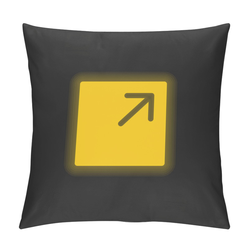 Personality  Arrow Yellow Glowing Neon Icon Pillow Covers