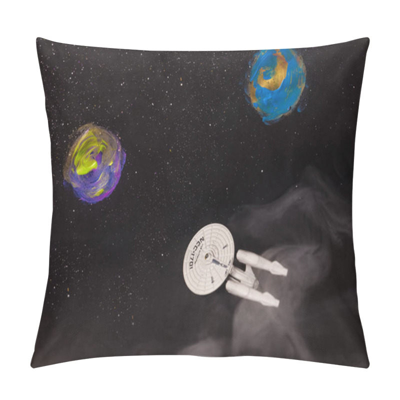 Personality  Kiev, Ukraine, March 15, 2019 - Star Trek Starship USS Enterprise, Model Hobby Product Pillow Covers