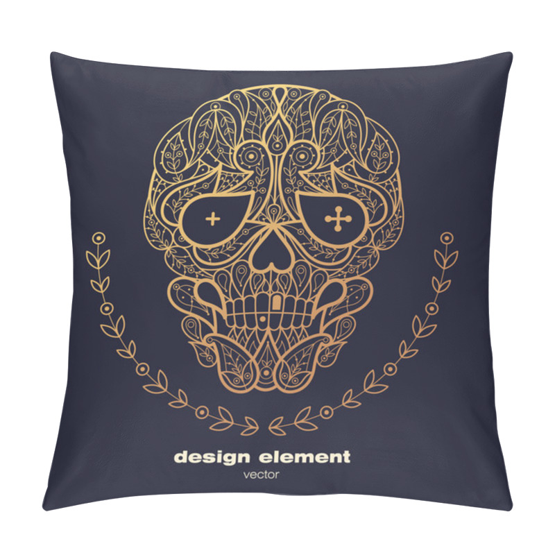 Personality  Vector Decorative Skull Image. Pillow Covers