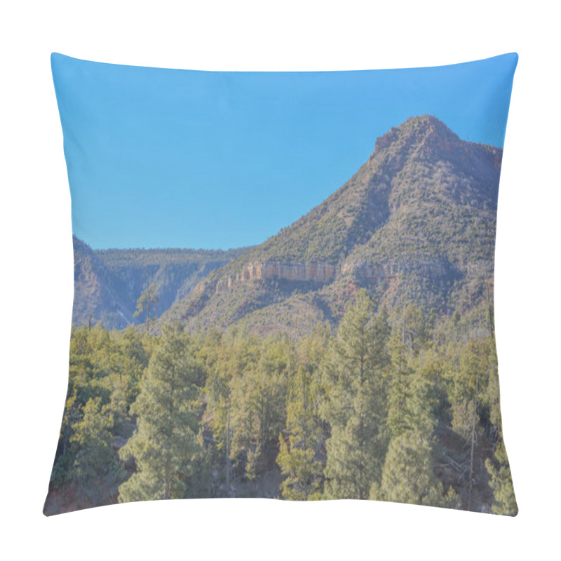 Personality  The Mogollon Rim Mountain Range In Tonto National Forest. Near Payson, Gila County, Arizona USA Pillow Covers