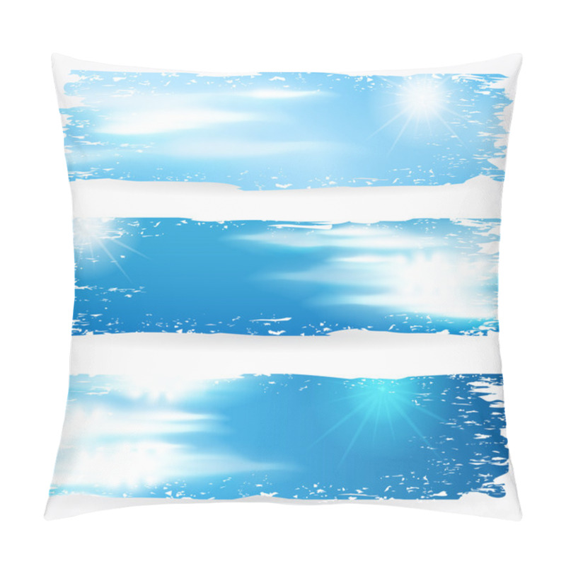 Personality  Beautiful Summer Sky Banners Pillow Covers