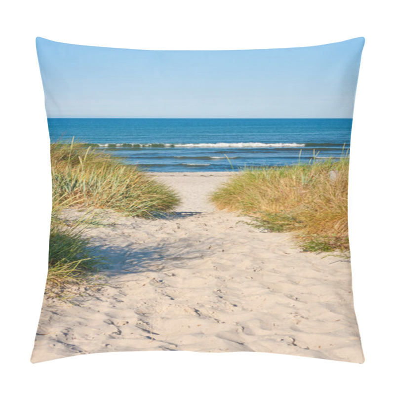 Personality  Beach Access, Pathway To The Baltic Sea With Marram Grass Aside Pillow Covers