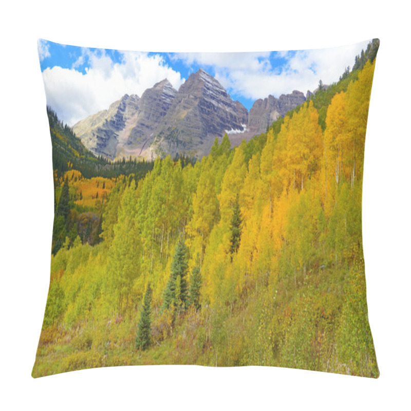 Personality  Golden Aspen And Fall Foliage In The Rocky Mountains Pillow Covers