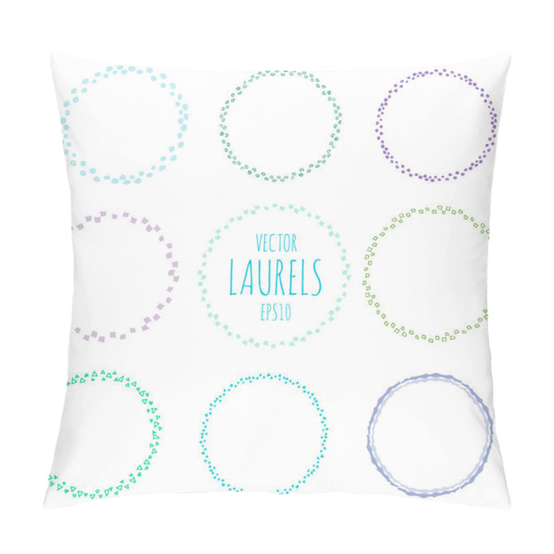 Personality  Collection Of Laurels And Round Wreaths Pillow Covers