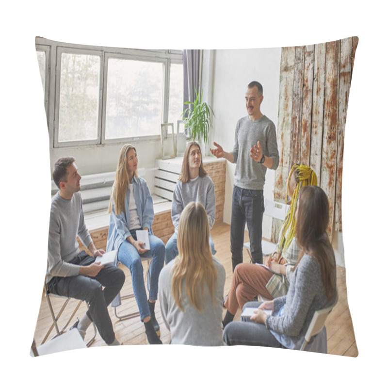 Personality  Positive Man Talk Story About His Recovery Pillow Covers