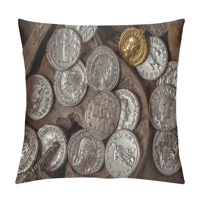 Personality  Ancient Coin Of The Roman Empire. Pillow Covers