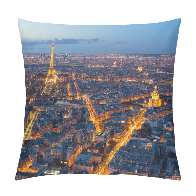 Personality  Skyline Of Paris At Night Pillow Covers