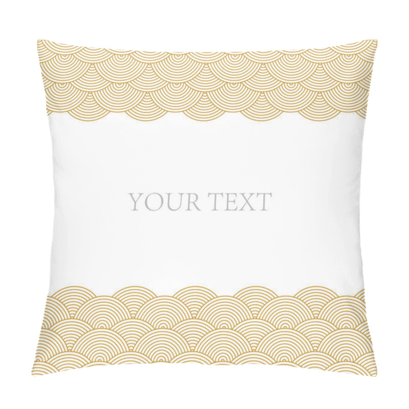 Personality  Vector Oriental Curve Wave Pattern Frame Pillow Covers