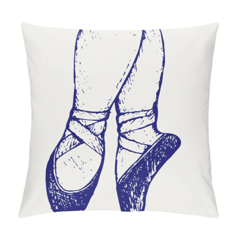 Personality  Legs And Shoes Of A Young Ballerina Pillow Covers