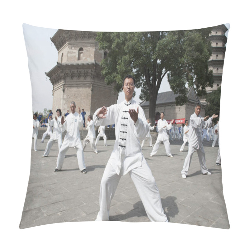 Personality  Enthusiasts Practice Tai Chi At The Twin Pagodas Temple As A Part Of 