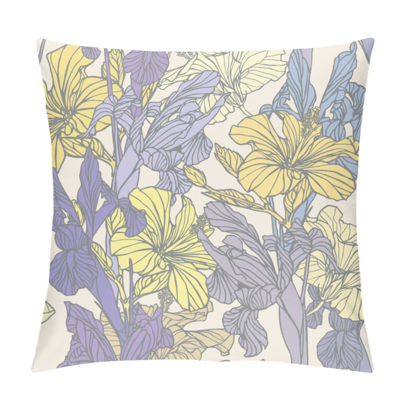 Personality  Elegance Seamless Pattern With Flowers Pillow Covers