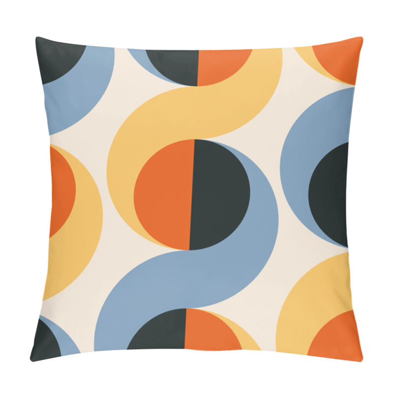 Personality  Trendy Minimalist Seamless Pattern With Abstract Creative Geometric Composition Pillow Covers