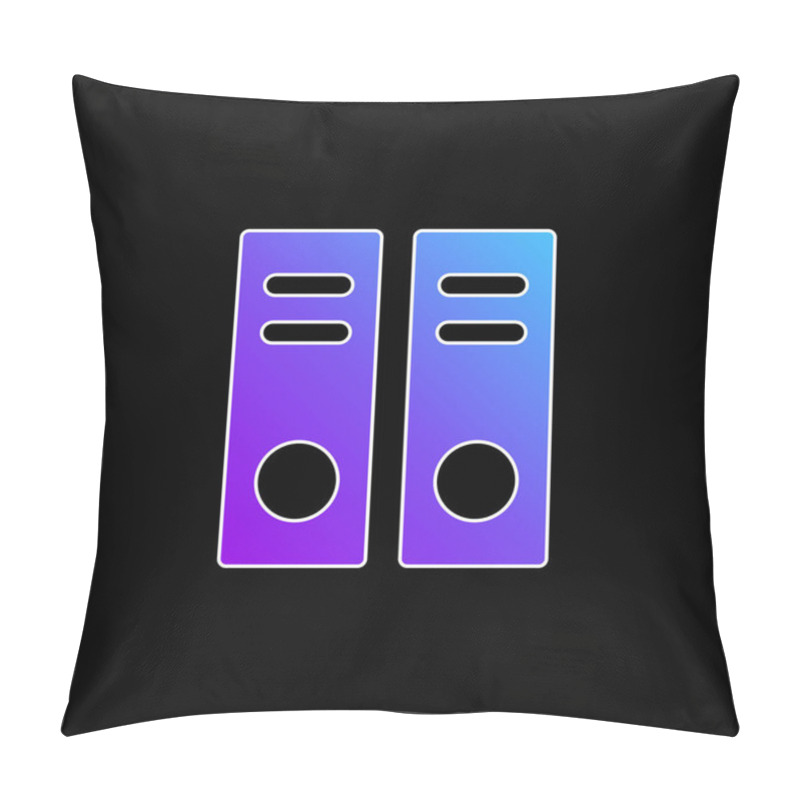 Personality  Archive Documents Blue Gradient Vector Icon Pillow Covers