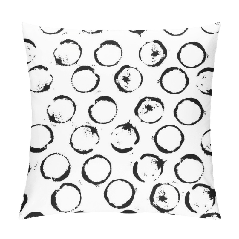 Personality  Vector Black And White Ink Seamless Pattern Pillow Covers